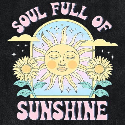 Soulisfree Soul Full Sunshine Glow Washed Tee