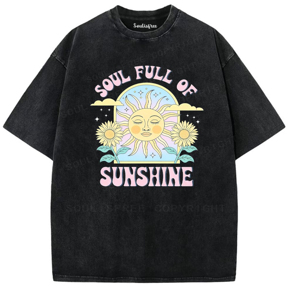 Soulisfree Soul Full Sunshine Glow Washed Tee