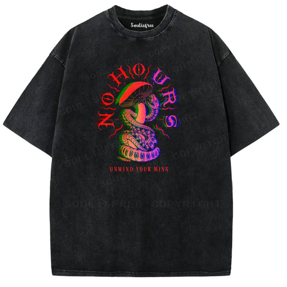 Soulisfree No Hours Mind Unwind Washed Tee