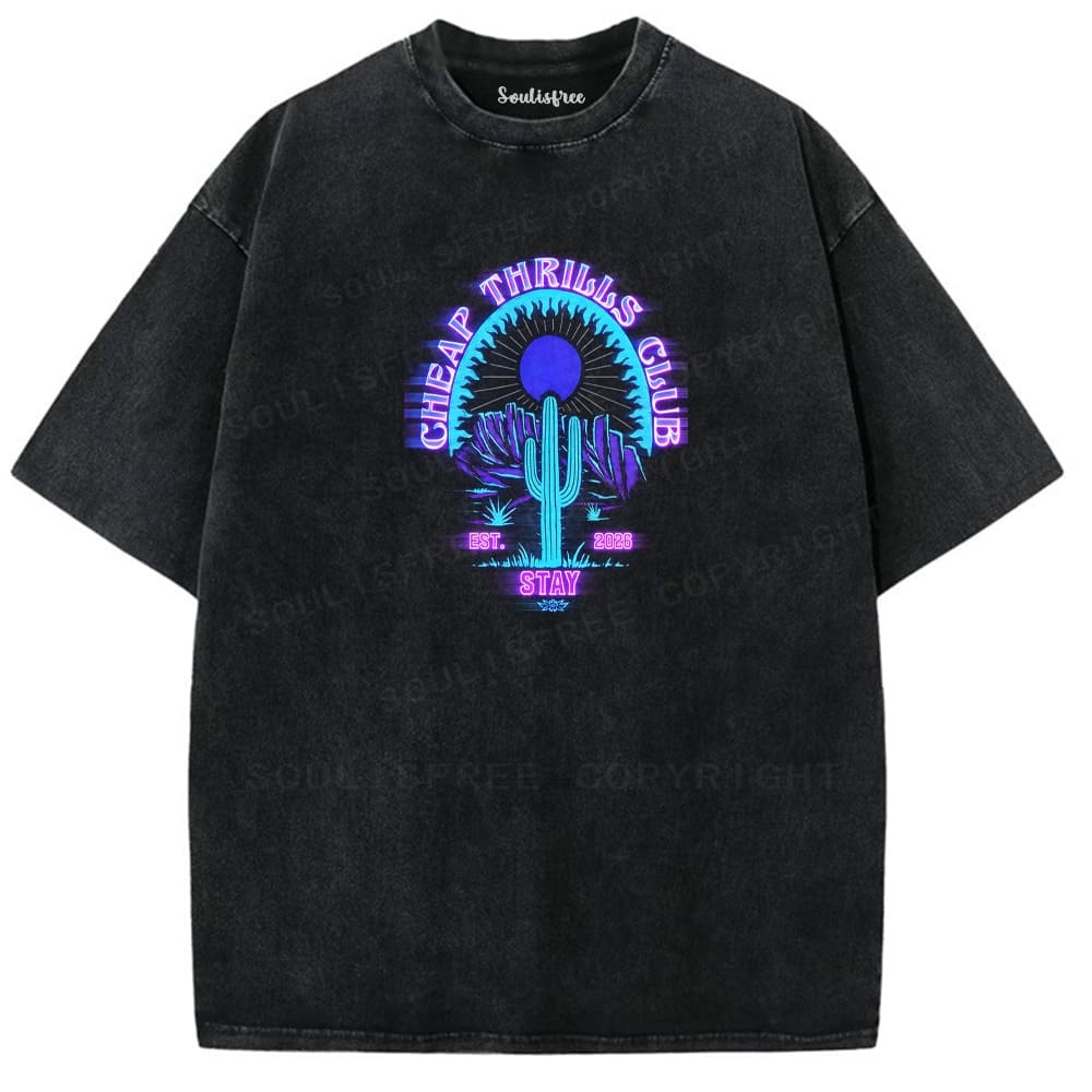 Designed Soulisfree Third Eye Under the Mushroom Artistic Washed Tee | Soulisfree