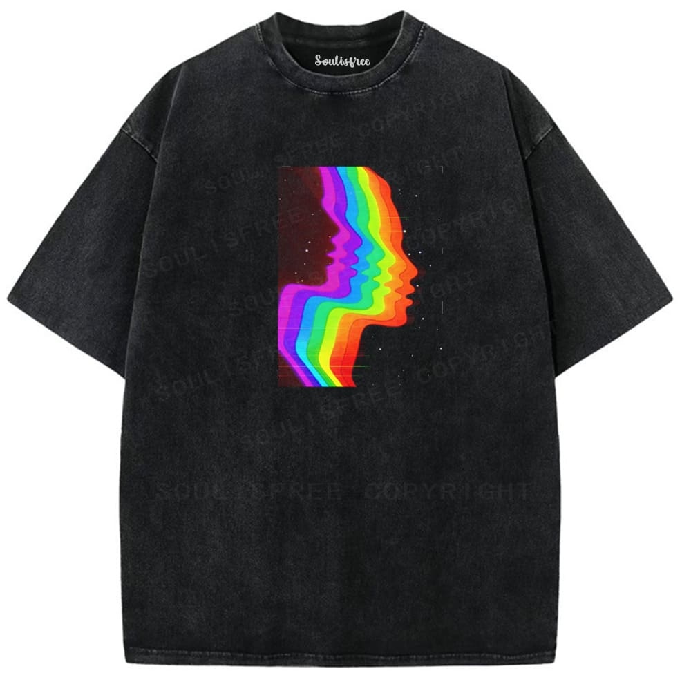 Designed Soulisfree Third Eye Under the Mushroom Artistic Washed Tee | Soulisfree