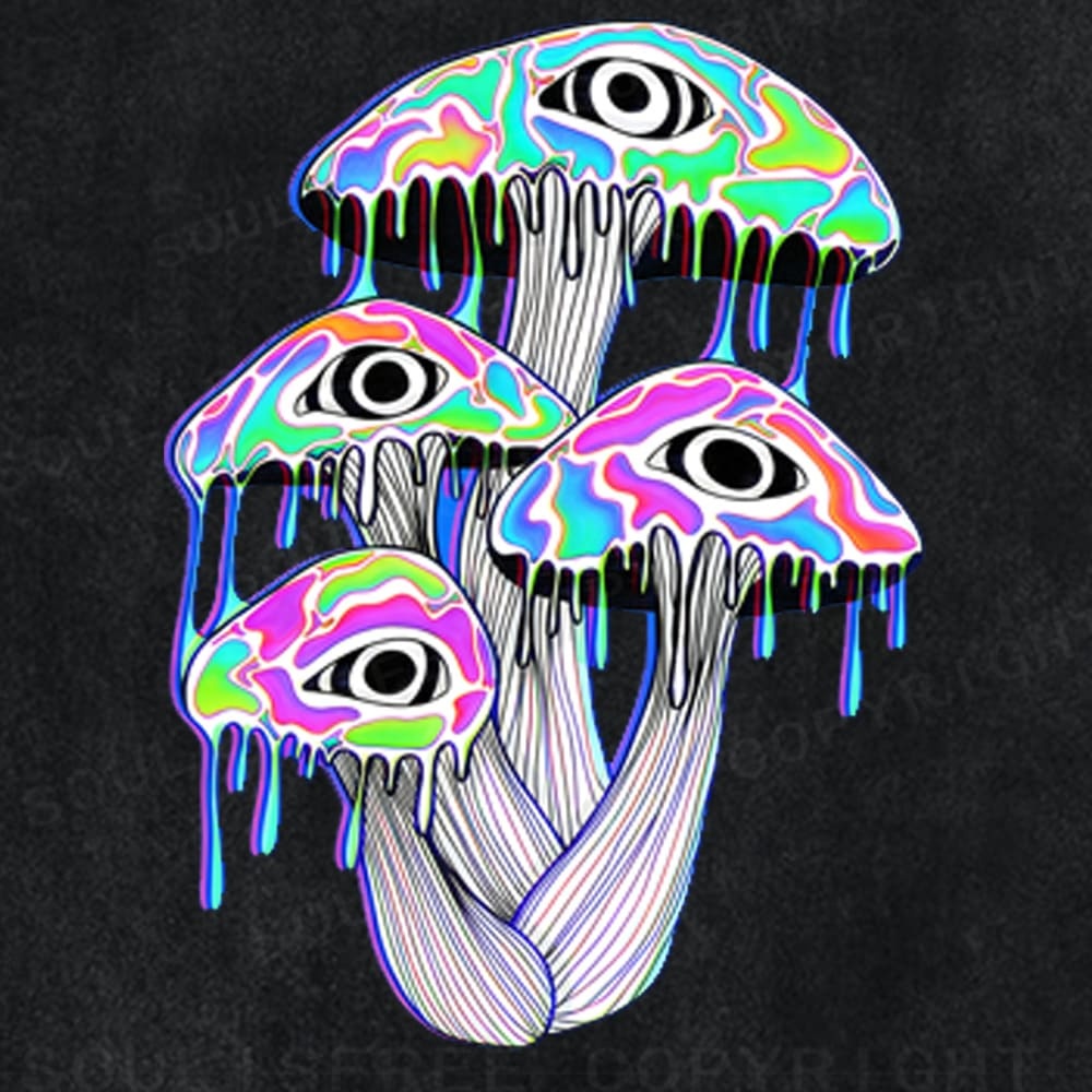 Soulisfree Melting Eye Mushroom Psyche Washed Tee