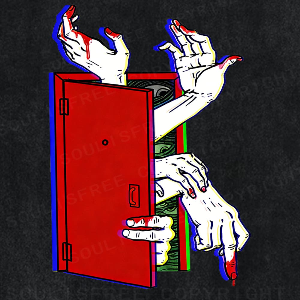 Soulisfree Red Door Phantom Hands Washed Tee