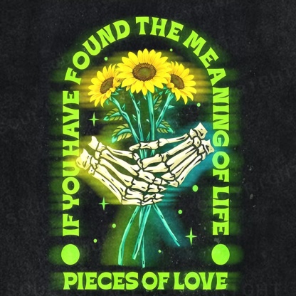 Soulisfree Skeleton Hands Sunflower Illusion Washed Tee