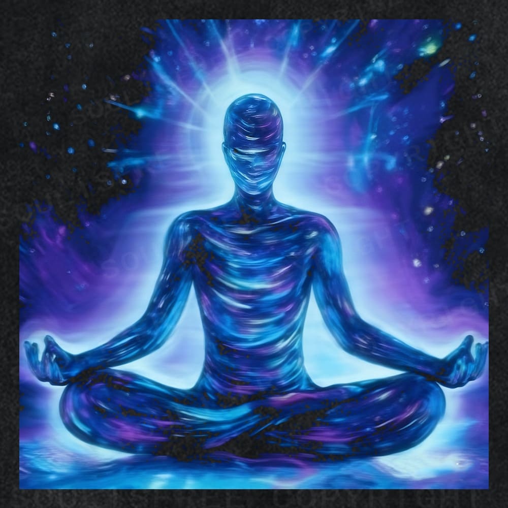 Soulisfree Cosmic Meditator Nebula Illusion Washed Tee