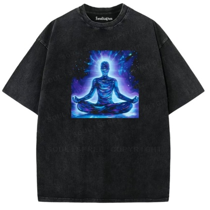 Soulisfree Cosmic Meditator Nebula Illusion Washed Tee