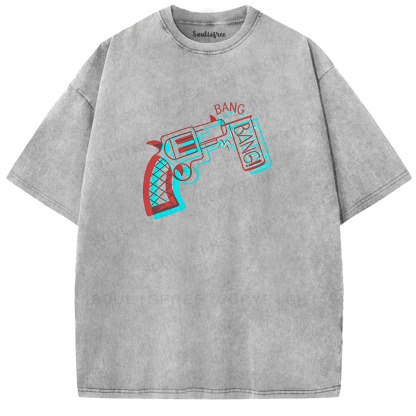 Soulisfree Bang Gun Dual Tone Illusion Washed Tee