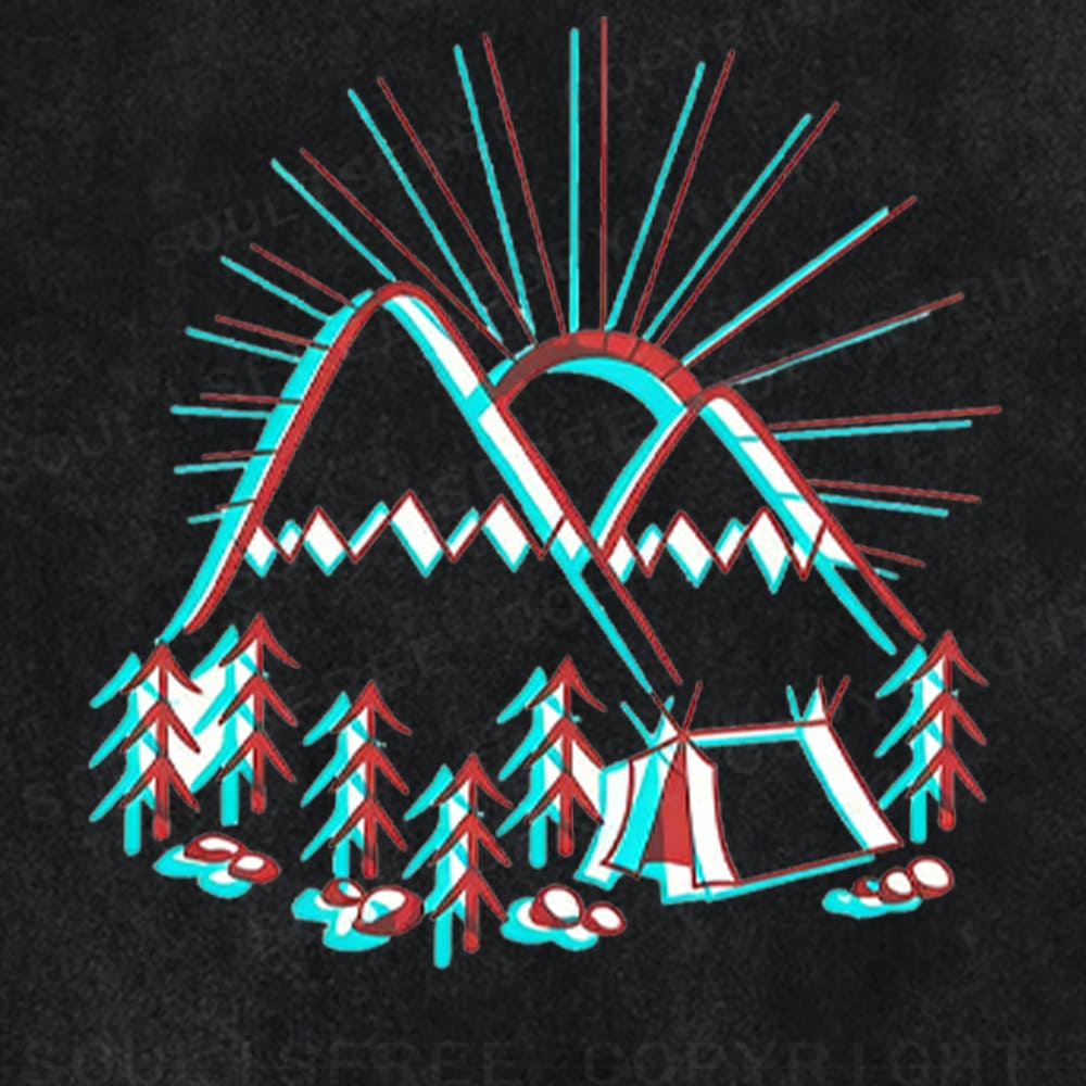 Soulisfree Mountain Camp Dual Tone Illusion Washed Tee