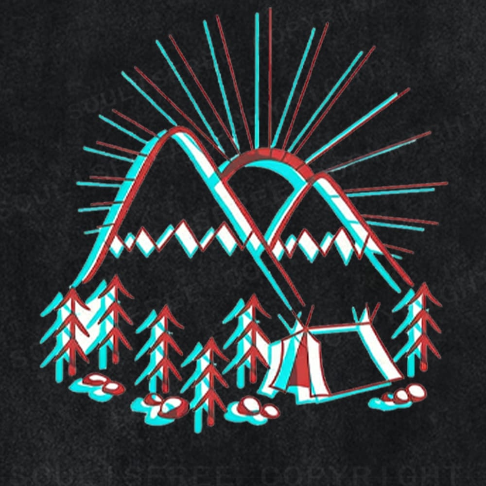 Soulisfree Mountain Camp Dual Tone Illusion Washed Tee