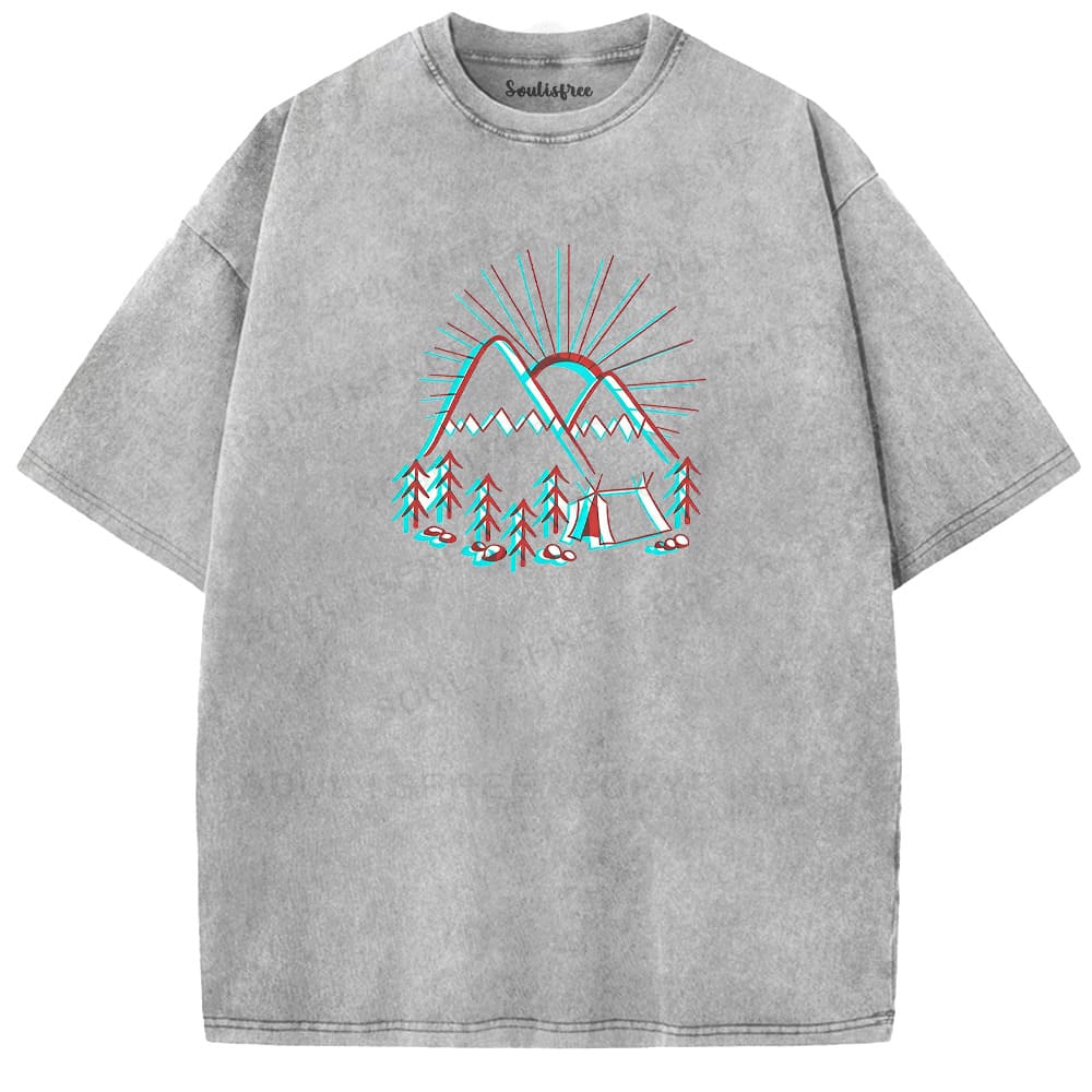 Soulisfree Mountain Camp Dual Tone Illusion Washed Tee
