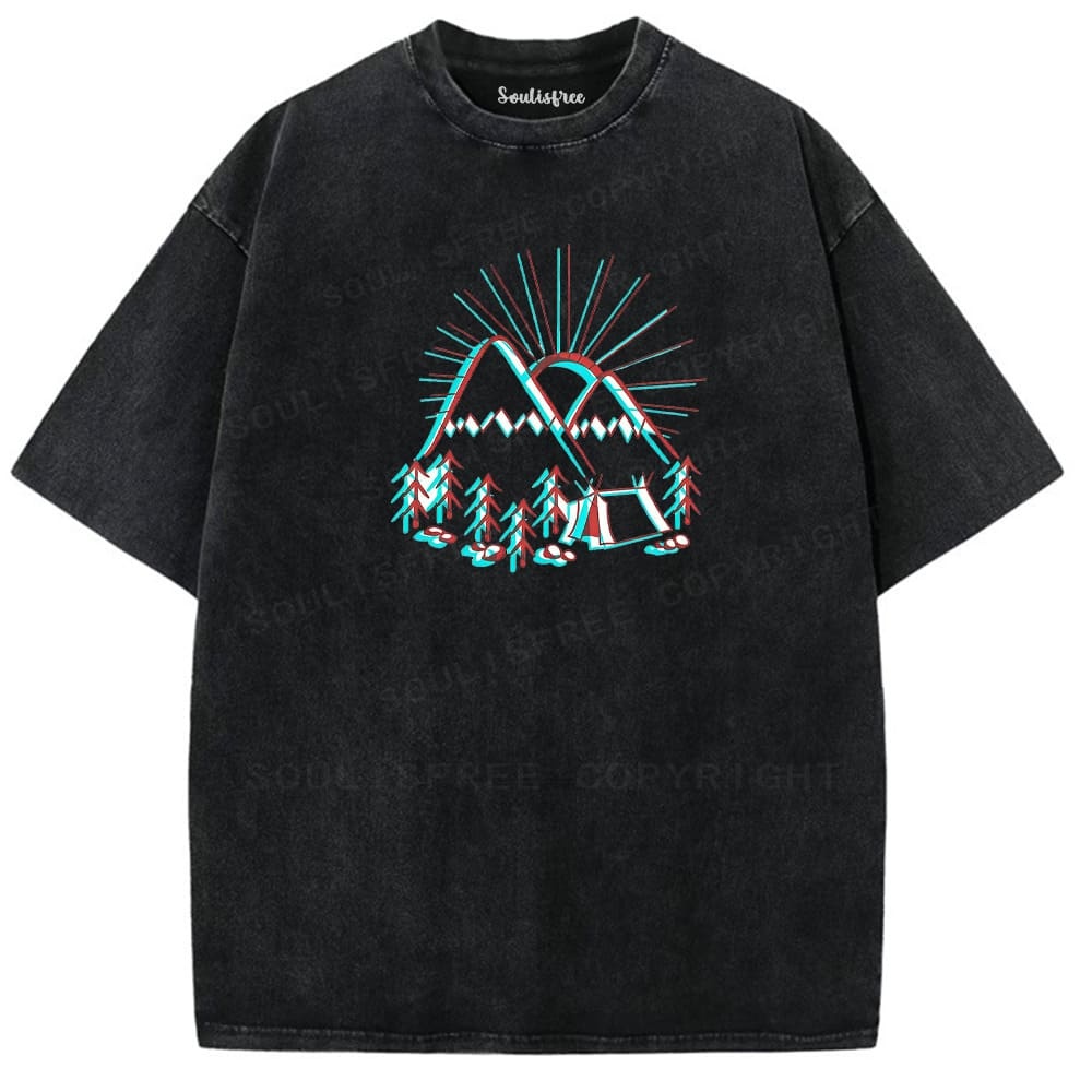 Soulisfree Mountain Camp Dual Tone Illusion Washed Tee