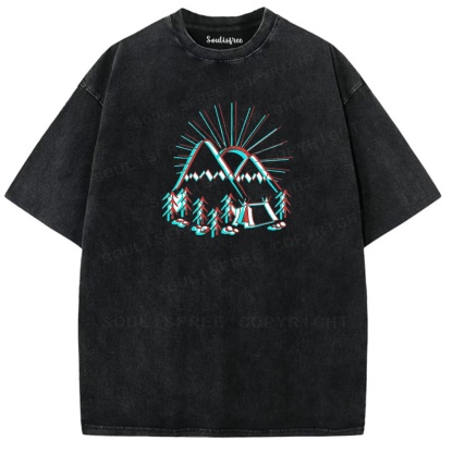 Soulisfree Mountain Camp Dual Tone Illusion Washed Tee