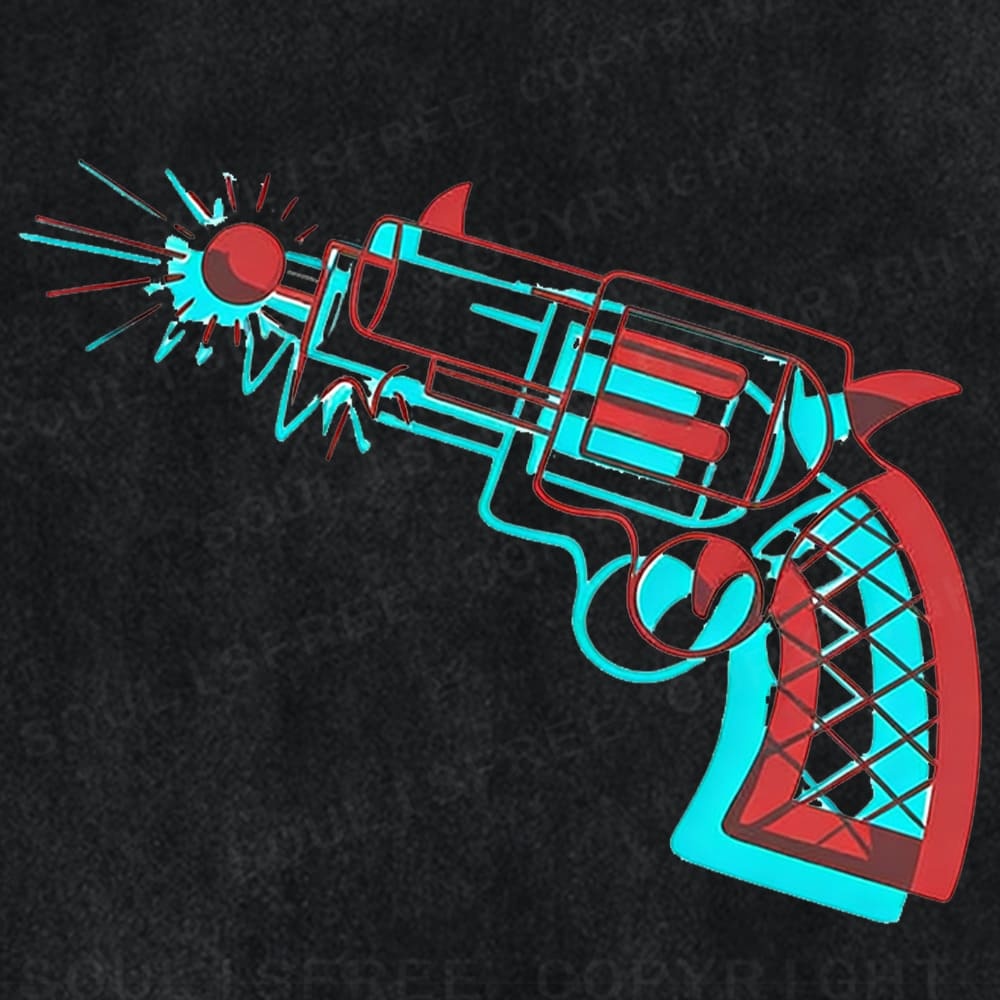 Soulisfree Revolver Blast Dual Tone Illusion Washed Tee