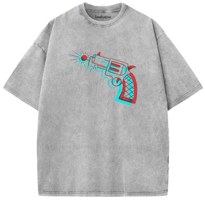 Soulisfree Revolver Blast Dual Tone Illusion Washed Tee