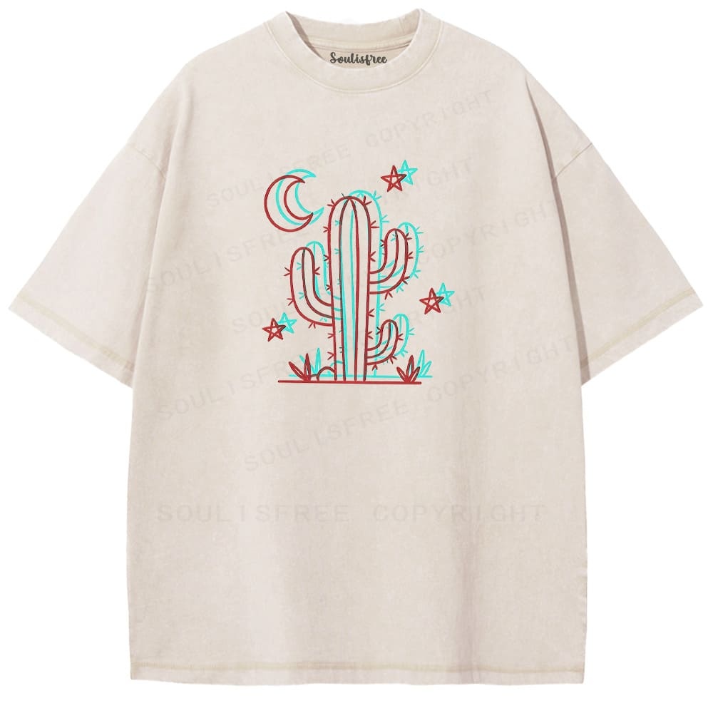 Designed Soulisfree Wander into Dream Spores Artistic Washed Tee | Soulisfree
