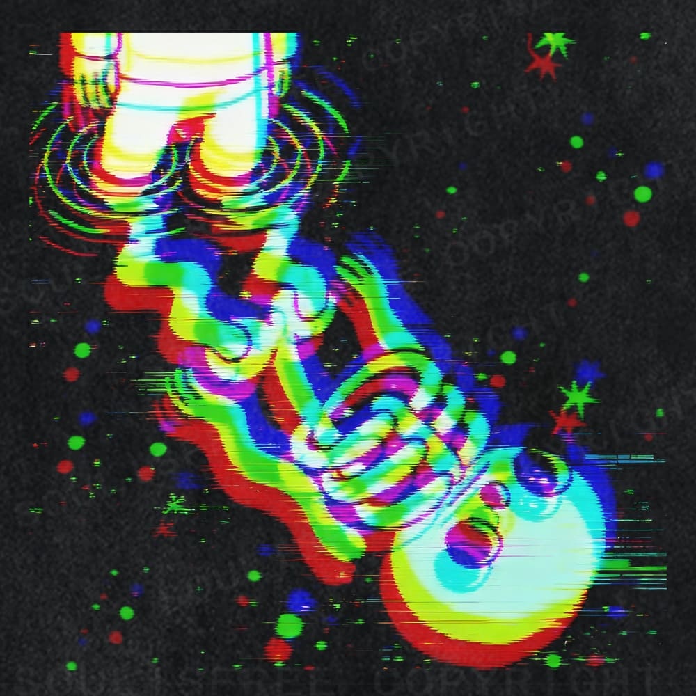 Soulisfree Rainbow Astronaut Foot Illusion Washed Tee