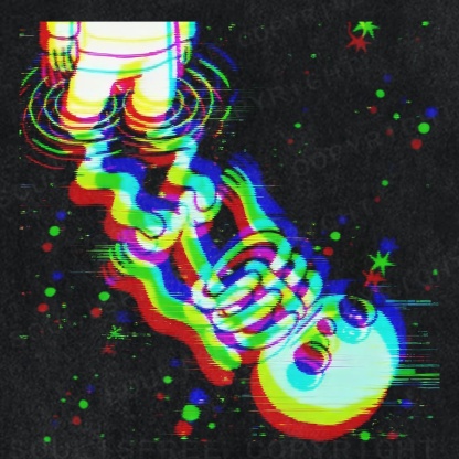 Soulisfree Rainbow Astronaut Foot Illusion Washed Tee