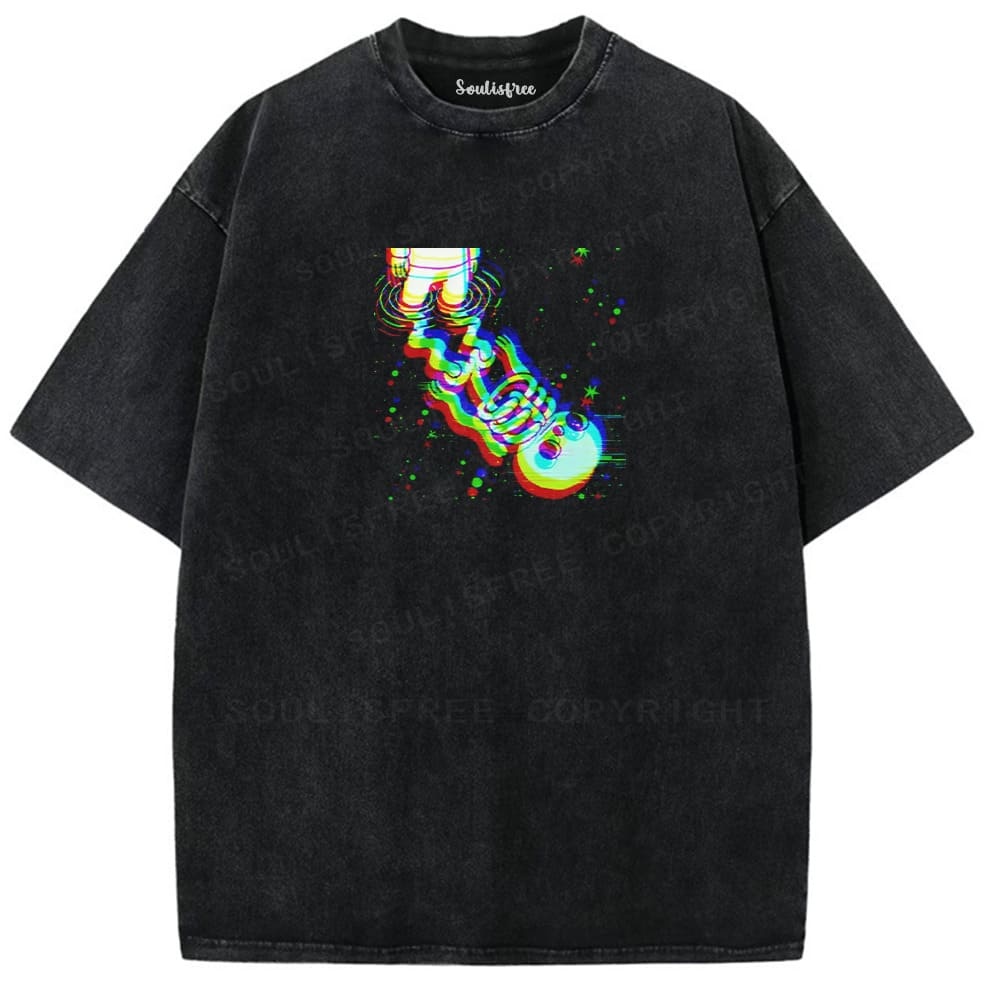 Designed Soulisfree Wander into Dream Spores Artistic Washed Tee | Soulisfree