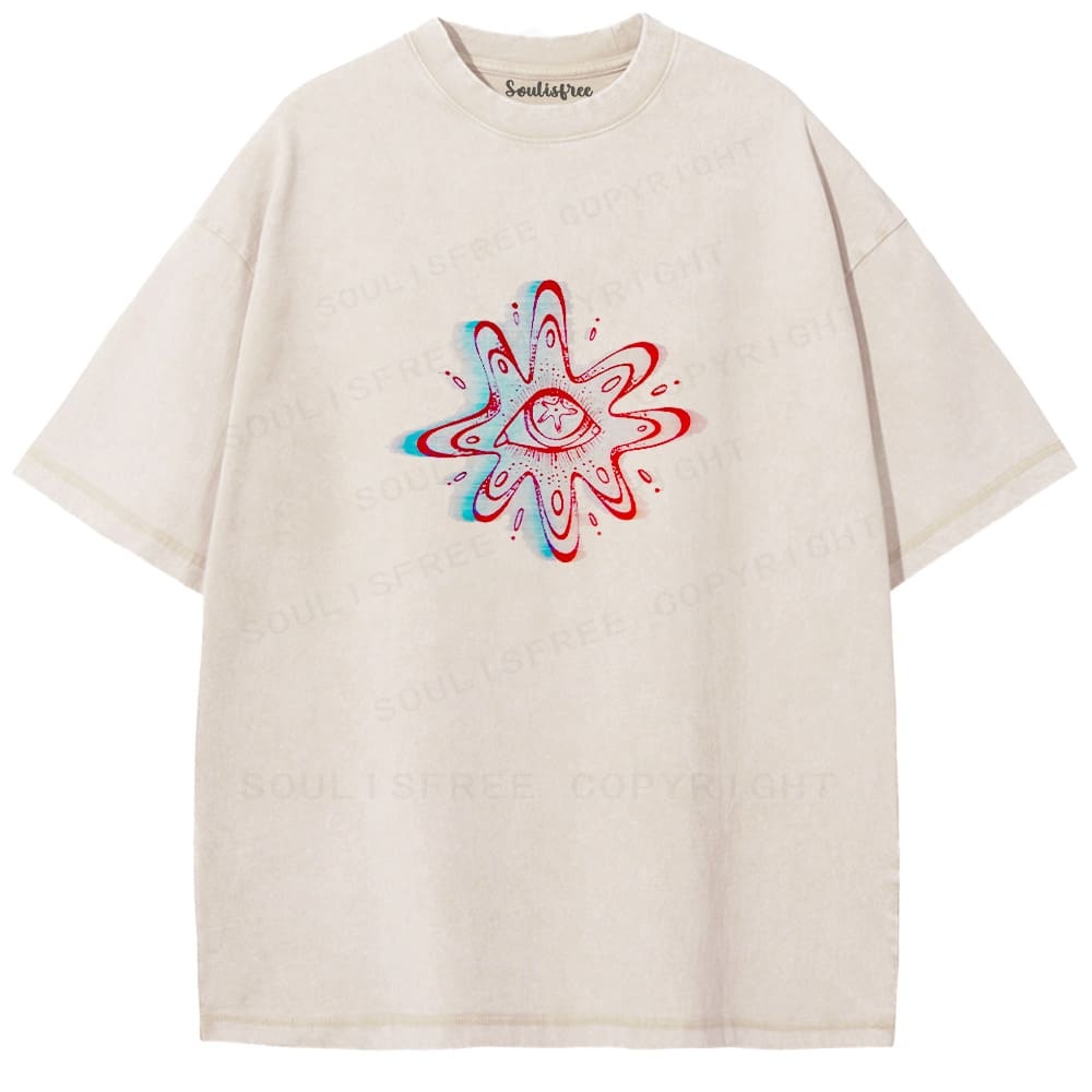 Designed Soulisfree Wander into Dream Spores Artistic Washed Tee | Soulisfree