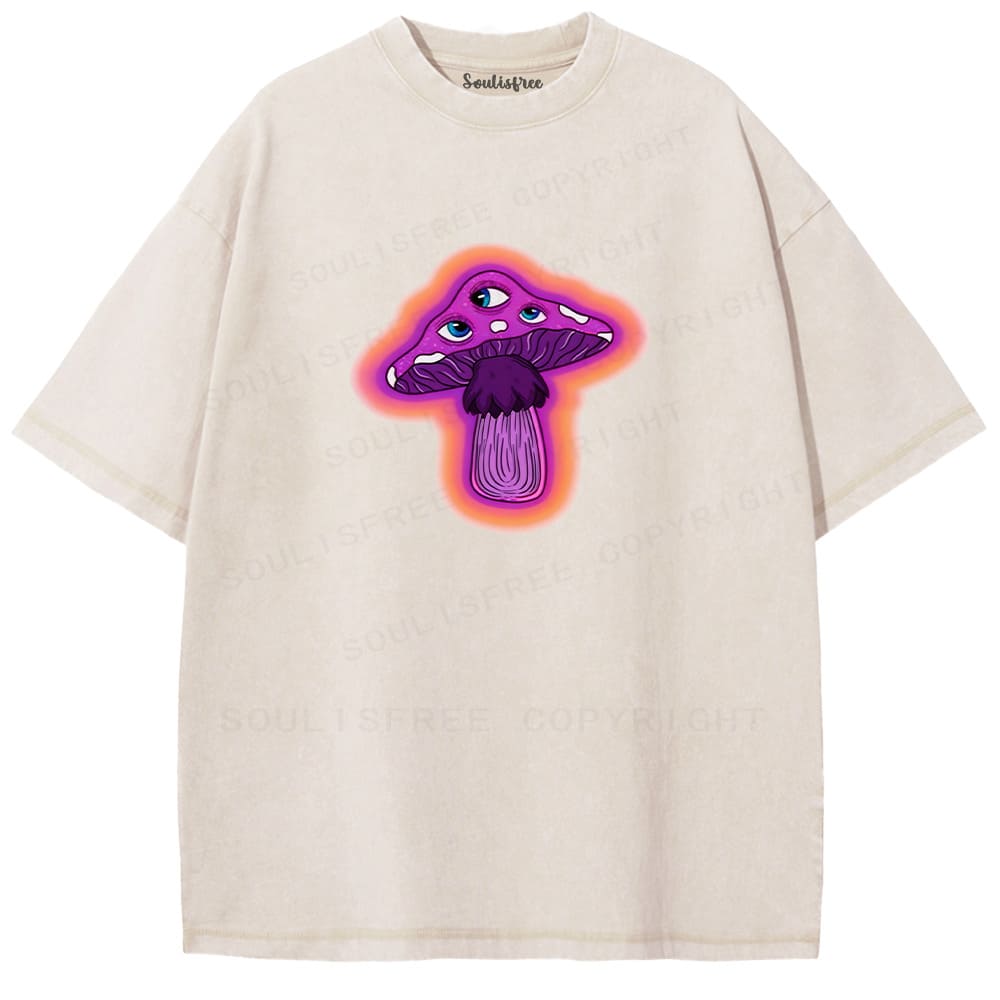 Soulisfree Mystical Shroom Triple Gaze Washed Tee