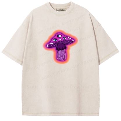 Soulisfree Mystical Shroom Triple Gaze Washed Tee