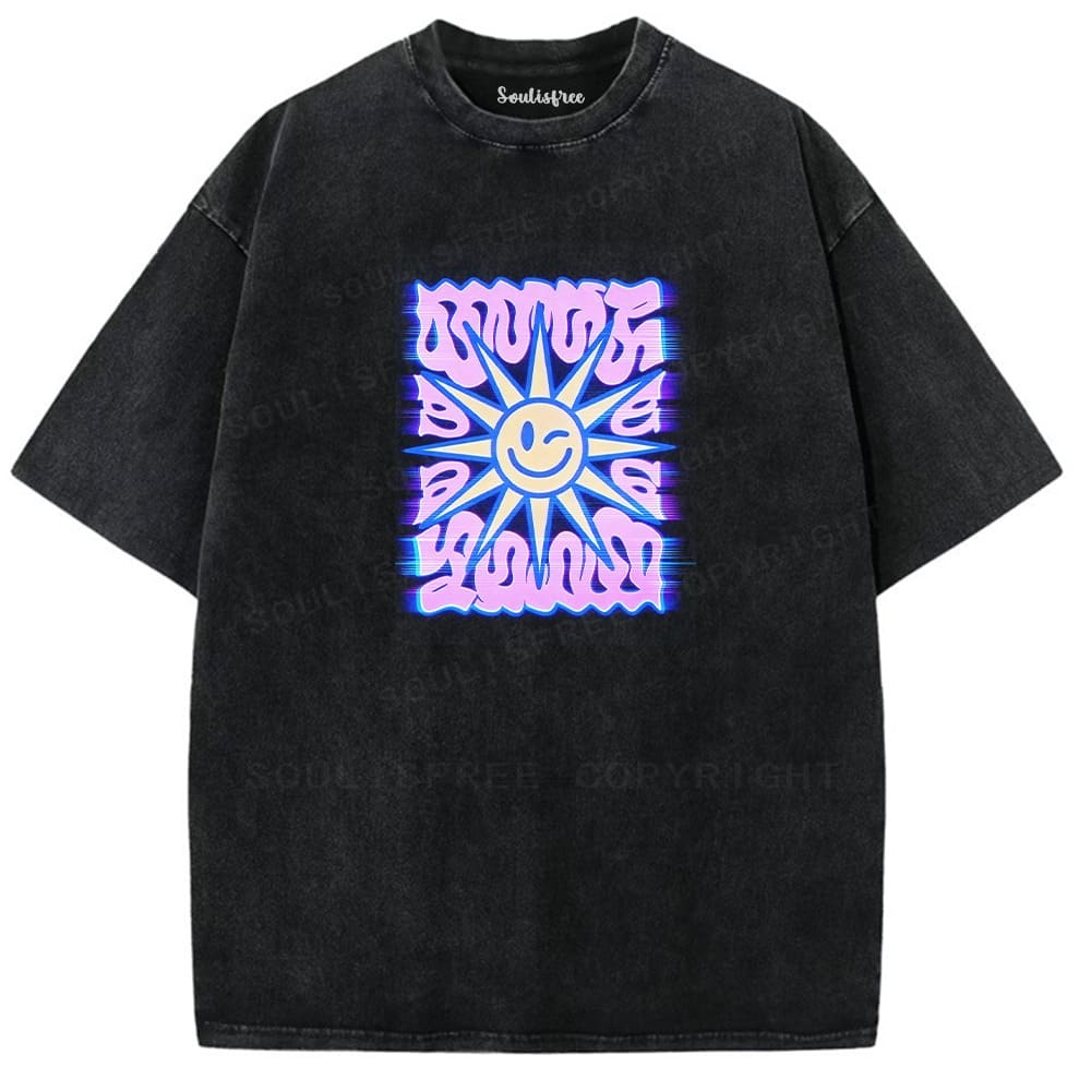 Designed Soulisfree Wander into Dream Spores Artistic Washed Tee | Soulisfree