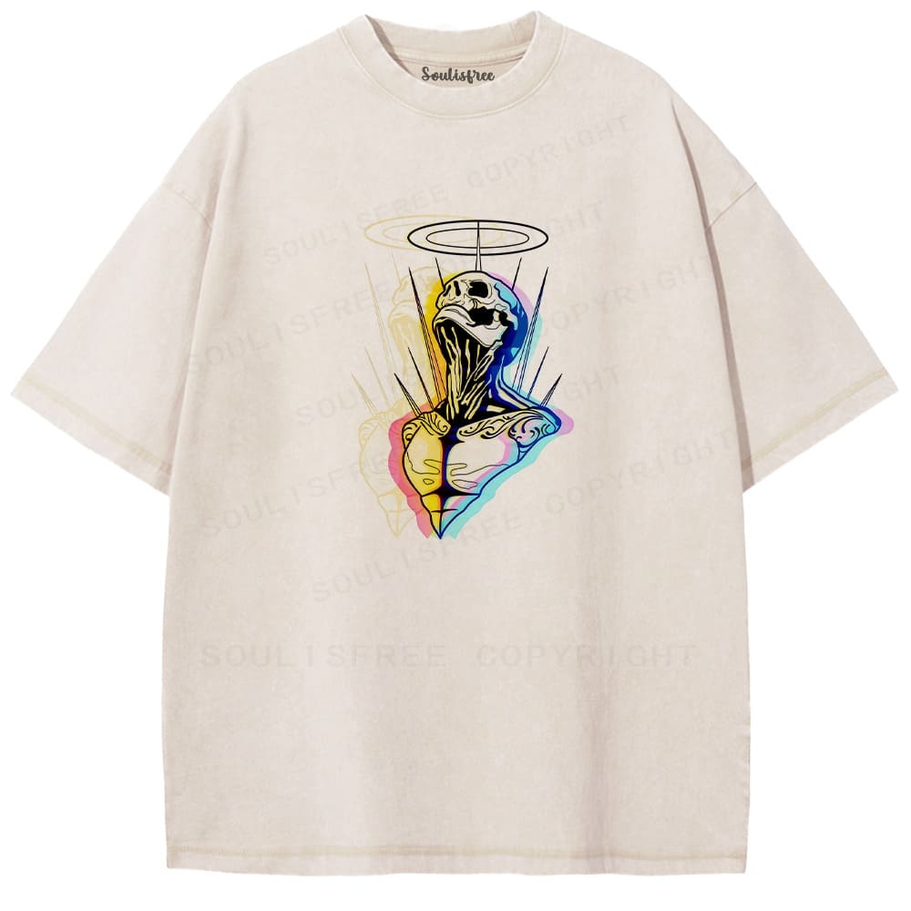 Designed Soulisfree Wander into Dream Spores Artistic Washed Tee | Soulisfree
