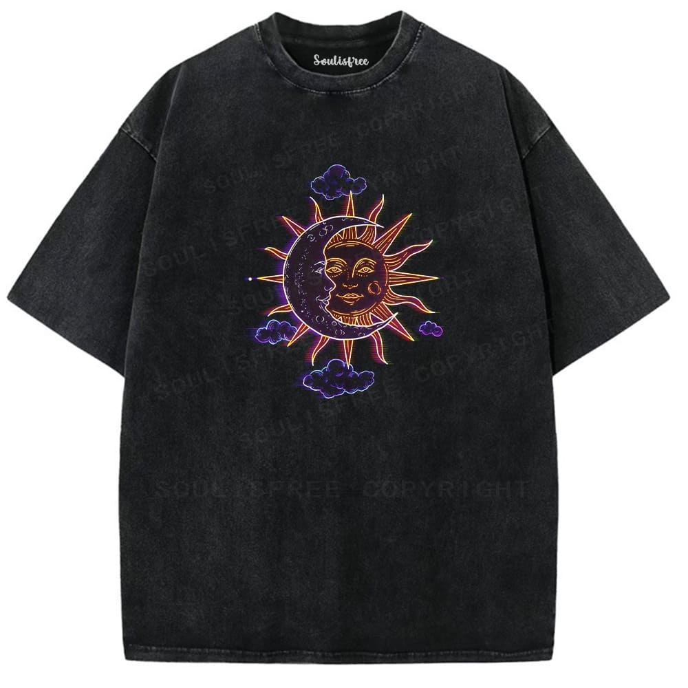 Designed Soulisfree Wander into Dream Spores Artistic Washed Tee | Soulisfree