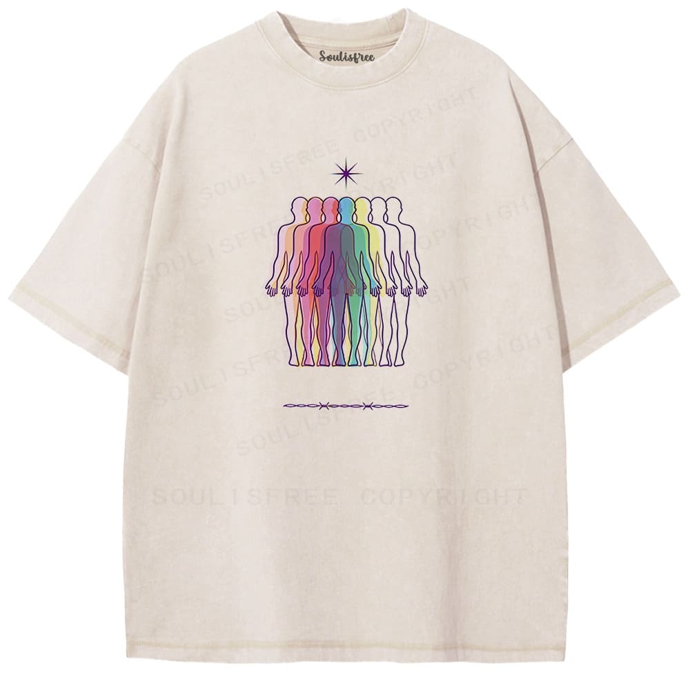 Designed Soulisfree Wander into Dream Spores Artistic Washed Tee | Soulisfree