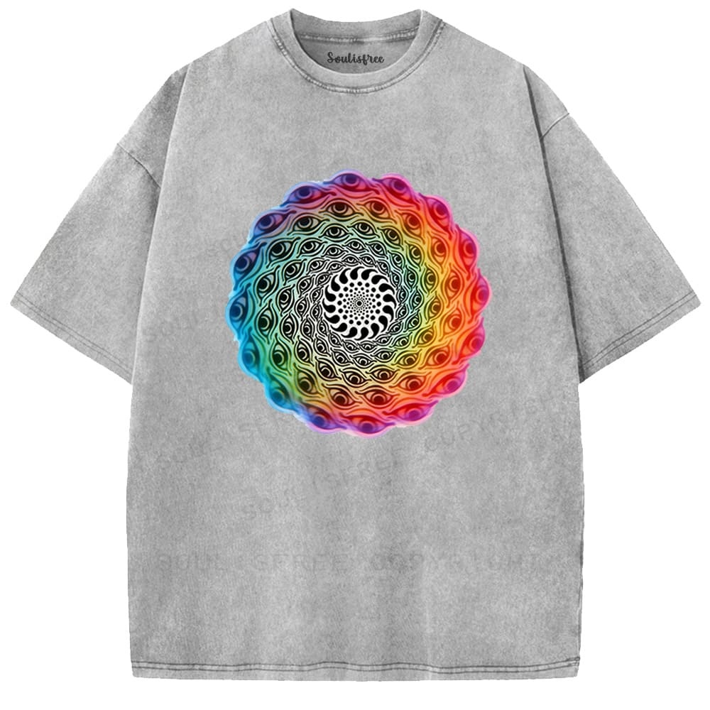 Designed Soulisfree Wander into Dream Spores Artistic Washed Tee | Soulisfree