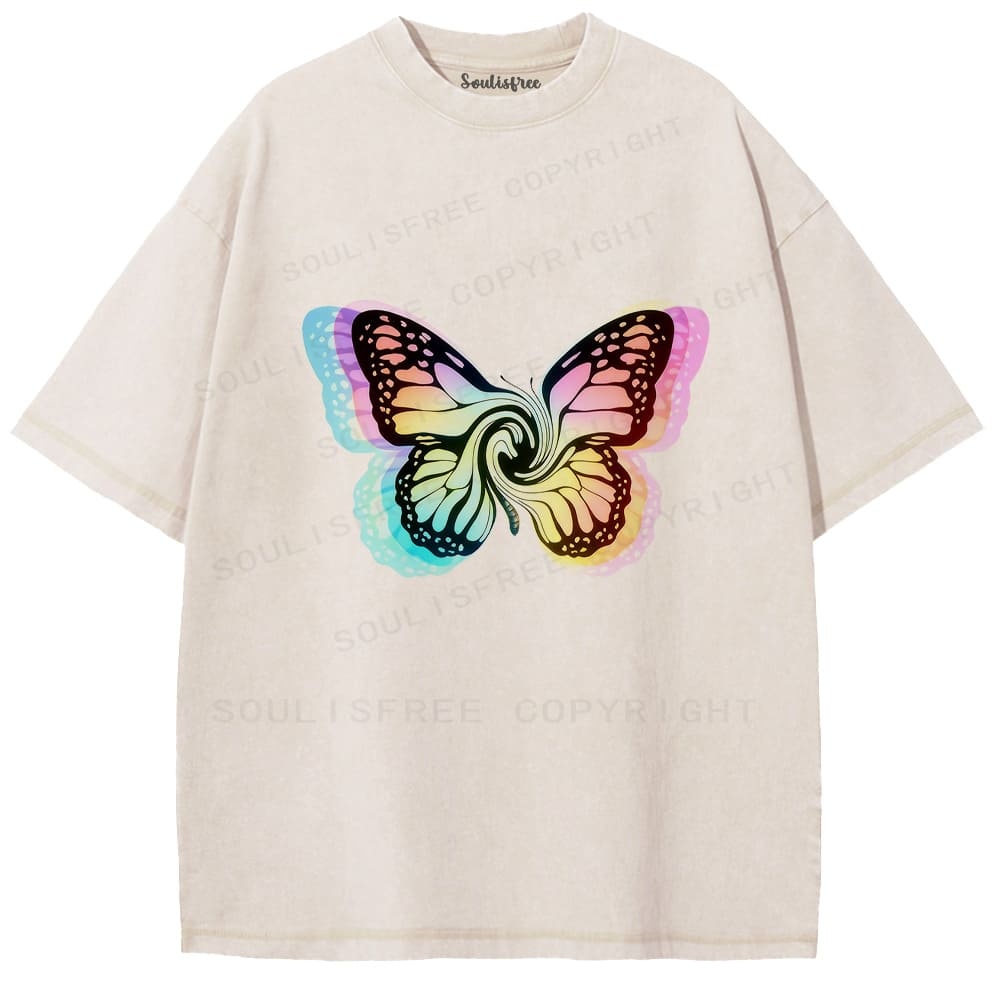Designed Soulisfree Wander into Dream Spores Artistic Washed Tee | Soulisfree
