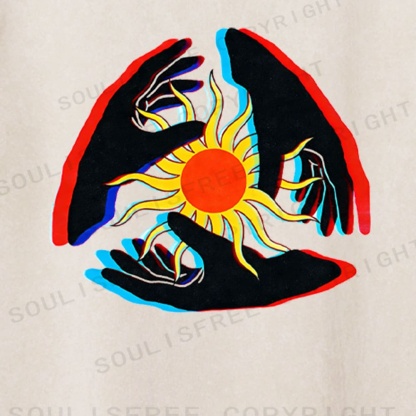 Soulisfree Triple Hand Sun Illusion Washed Tee