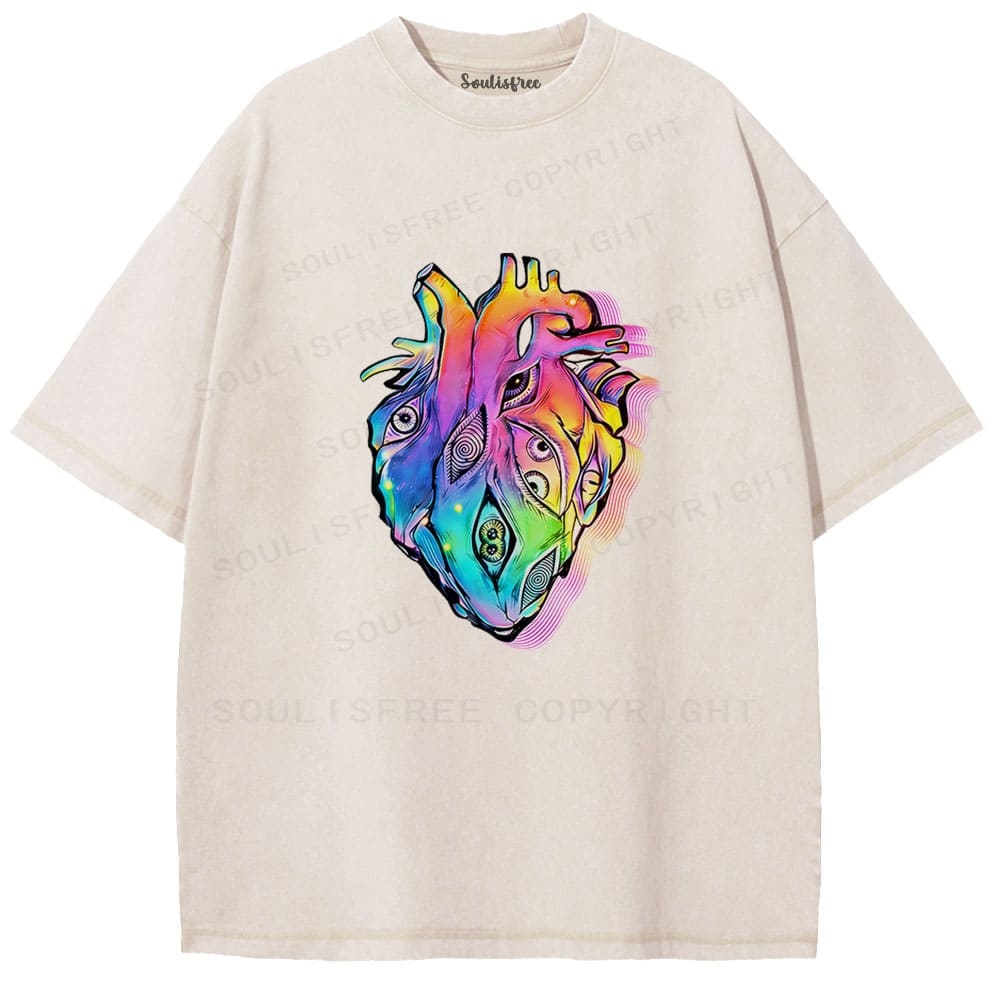 Designed Soulisfree Wander into Dream Spores Artistic Washed Tee | Soulisfree