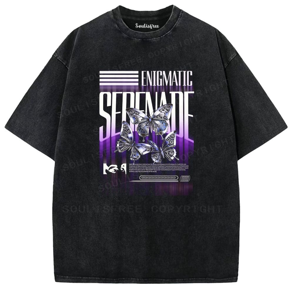 Designed Soulisfree Wander into Dream Spores Artistic Washed Tee | Soulisfree