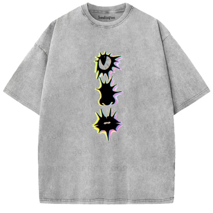 Soulisfree Triple Spike Surreal Stack Illusion Washed Tee