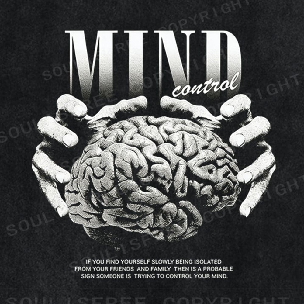 Soulisfree Brain Hold Cognitive Grip Washed Tee