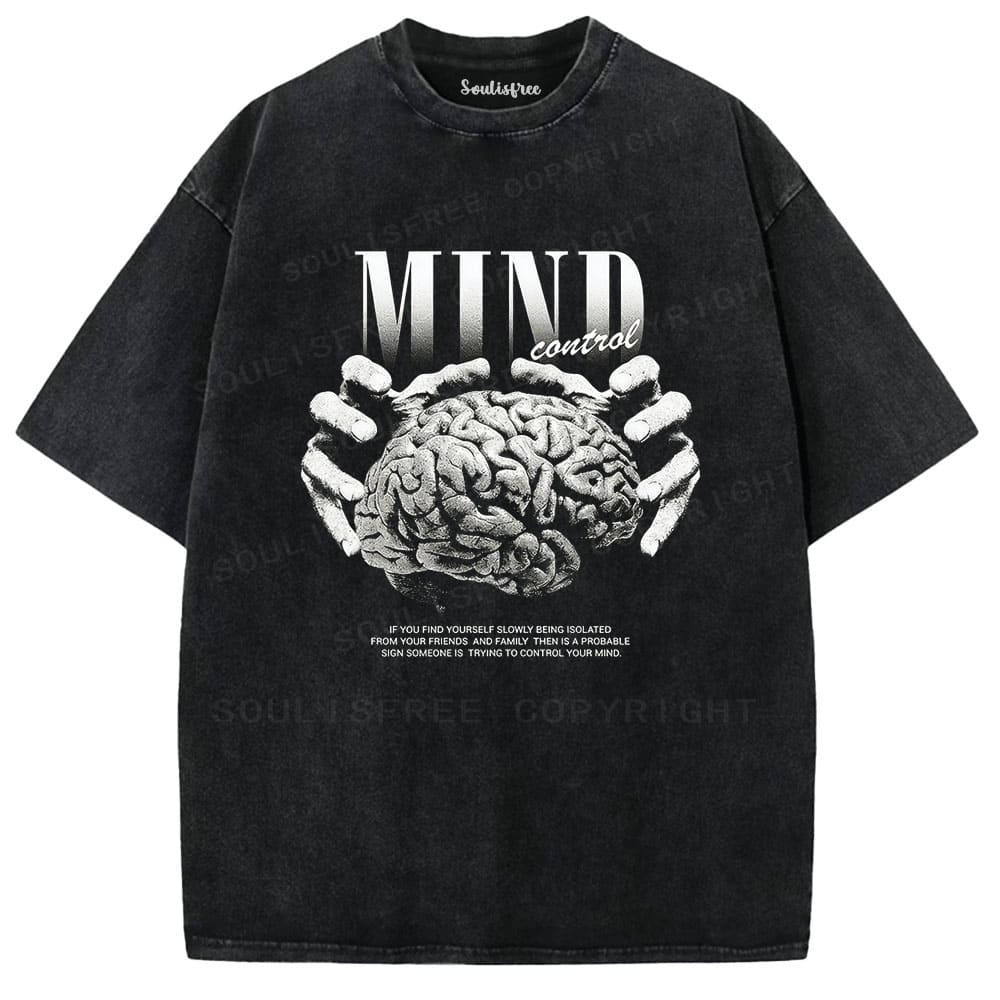 Soulisfree Brain Hold Cognitive Grip Washed Tee