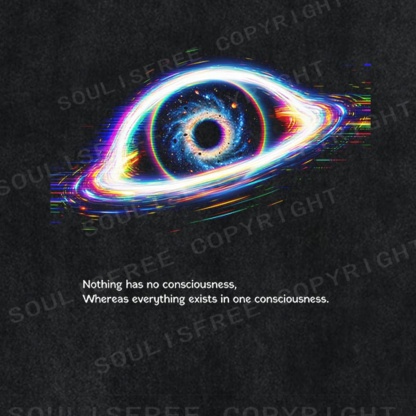 Soulisfree Cosmic Eye Rainbow Aura Illusion Washed Tee