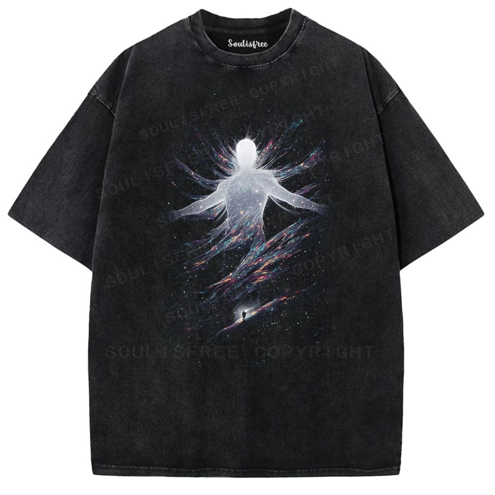 Designed Soulisfree Wander into Dream Spores Artistic Washed Tee | Soulisfree