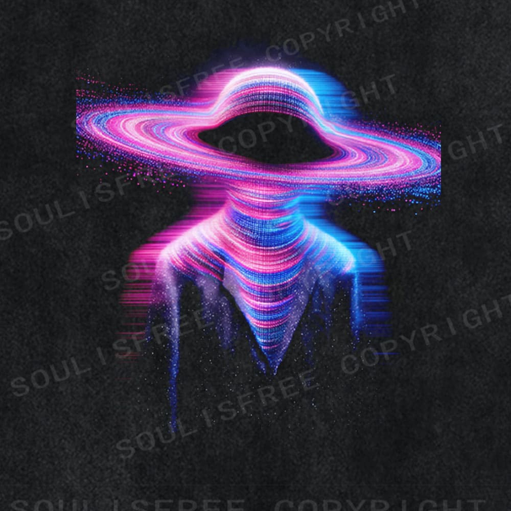 Soulisfree Cosmic Figure Stellar Burst Illusion Burst Washed Tee