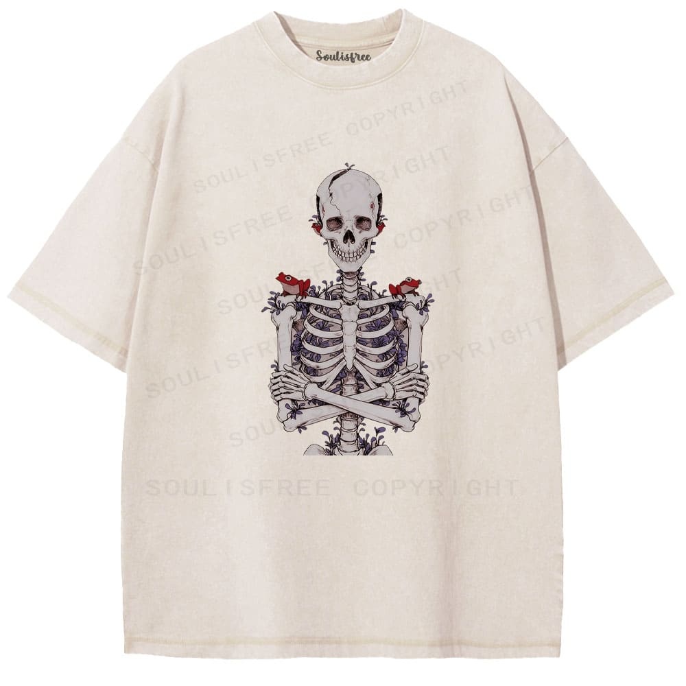 Designed Soulisfree Wander into Dream Spores Artistic Washed Tee | Soulisfree