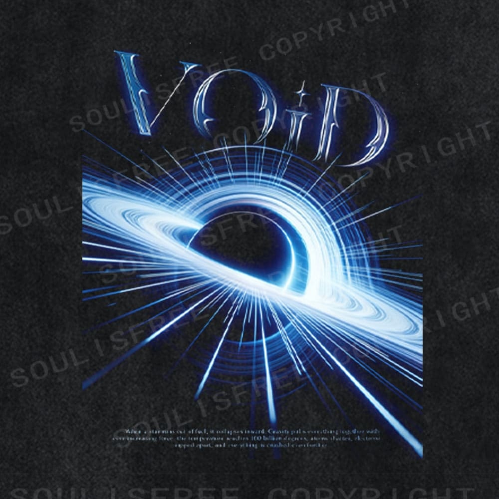 Soulisfree Cosmic Vortex Radiant Singularity Illusion Washed Tee