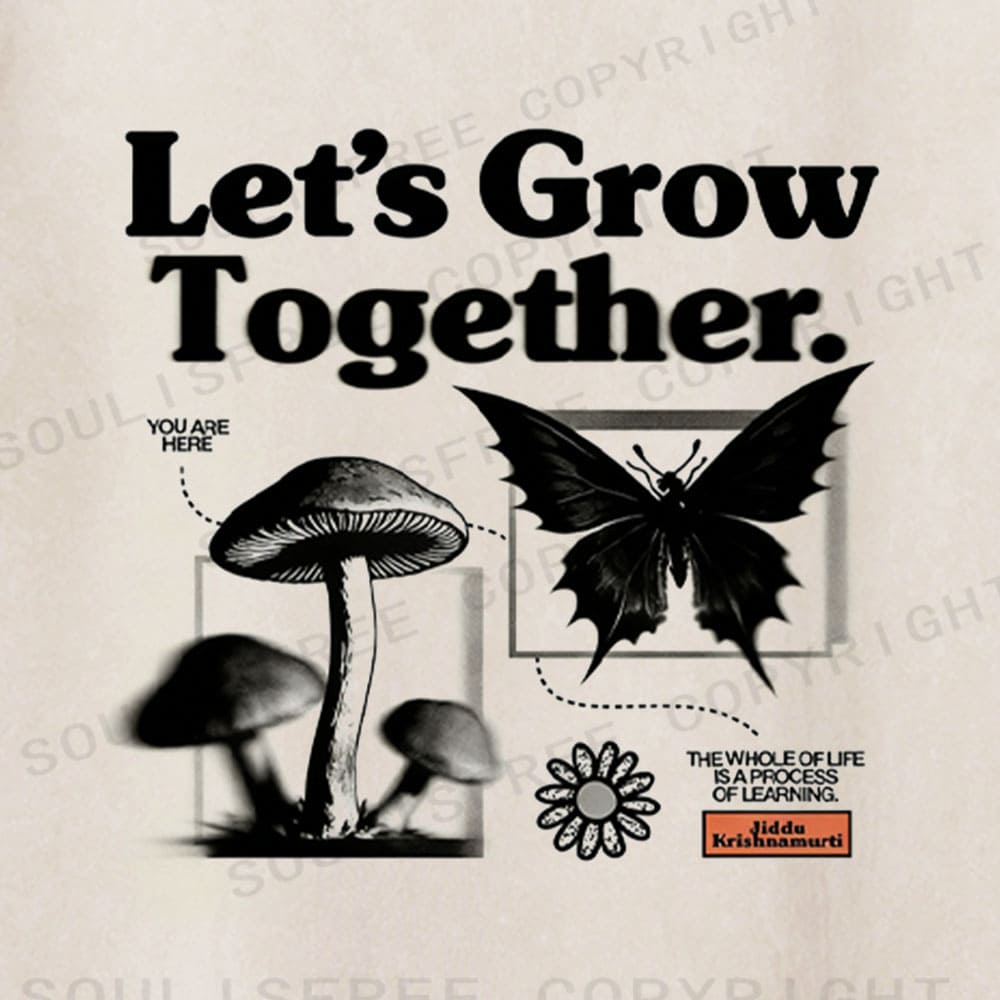 Soulisfree Botanical Metamorphosis Philosophic Collage Washed Tee