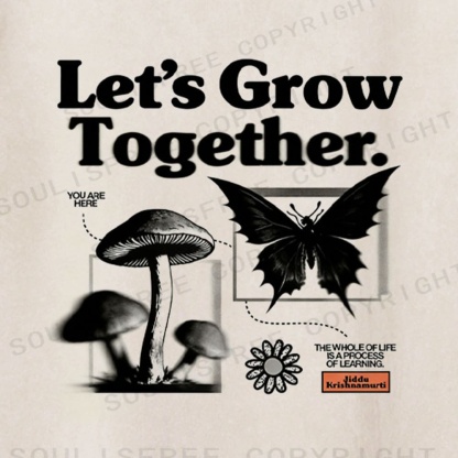 Soulisfree Botanical Metamorphosis Philosophic Collage Washed Tee