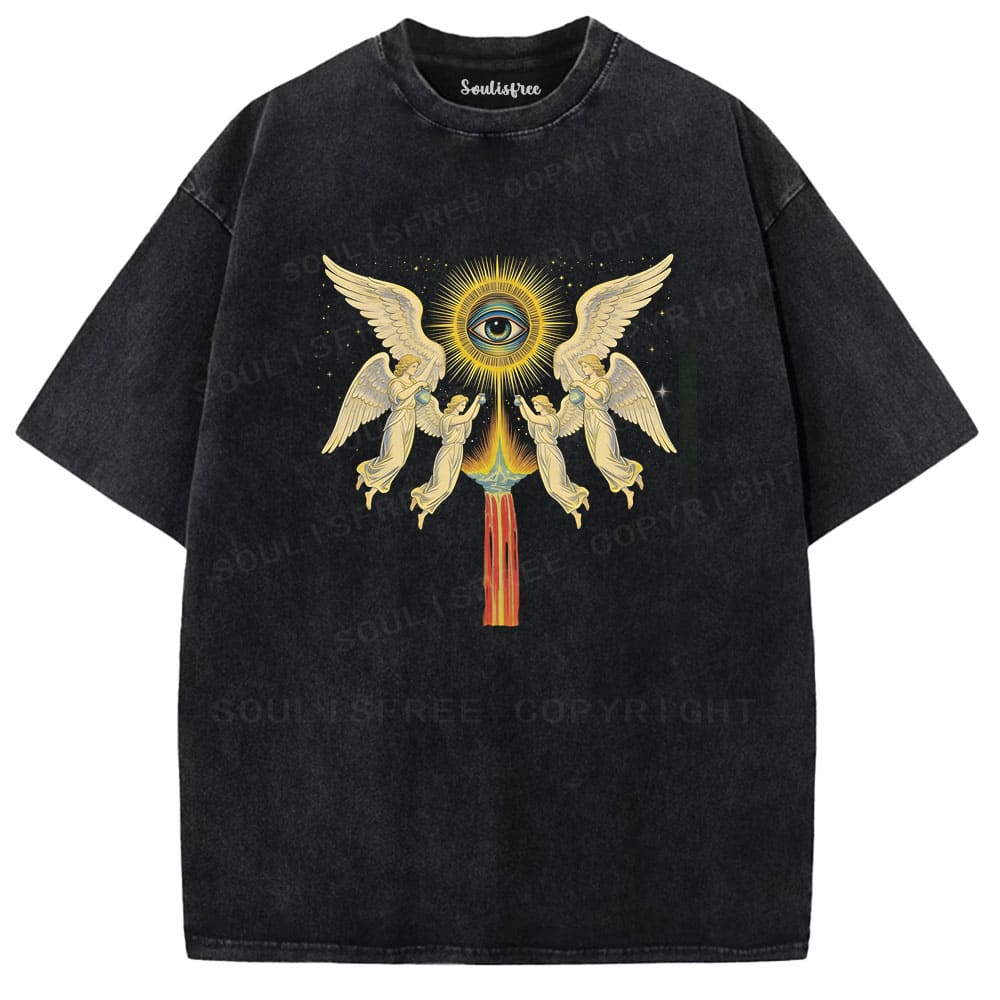 Soulisfree Celestial Gaze Sacred Geometry Washed Tee