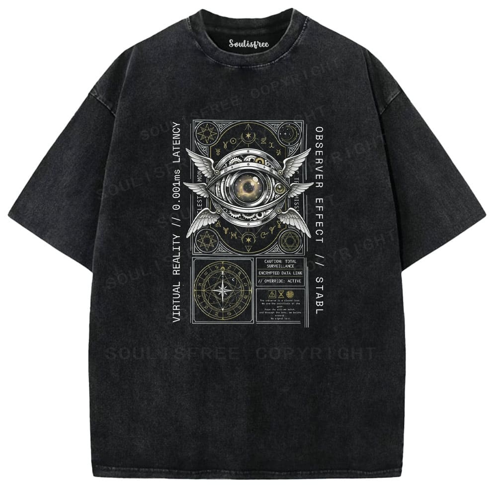 Designed Soulisfree Wander into Dream Spores Artistic Washed Tee | Soulisfree