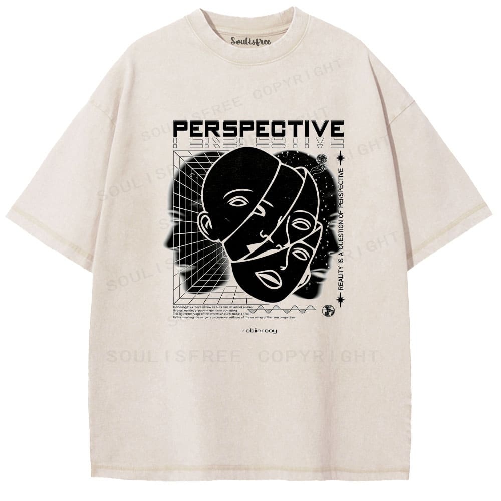 Designed Soulisfree Wander into Dream Spores Artistic Washed Tee | Soulisfree