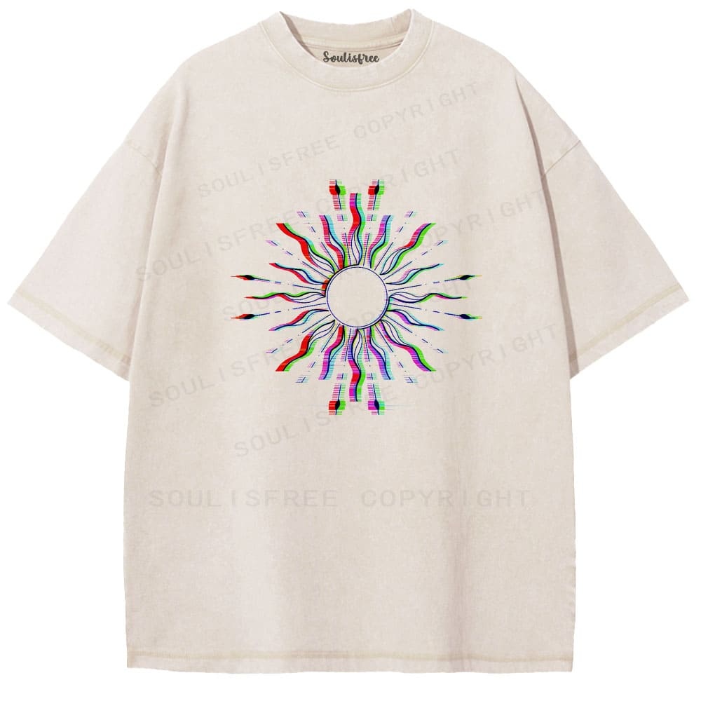 Designed Soulisfree Wander into Dream Spores Artistic Washed Tee | Soulisfree