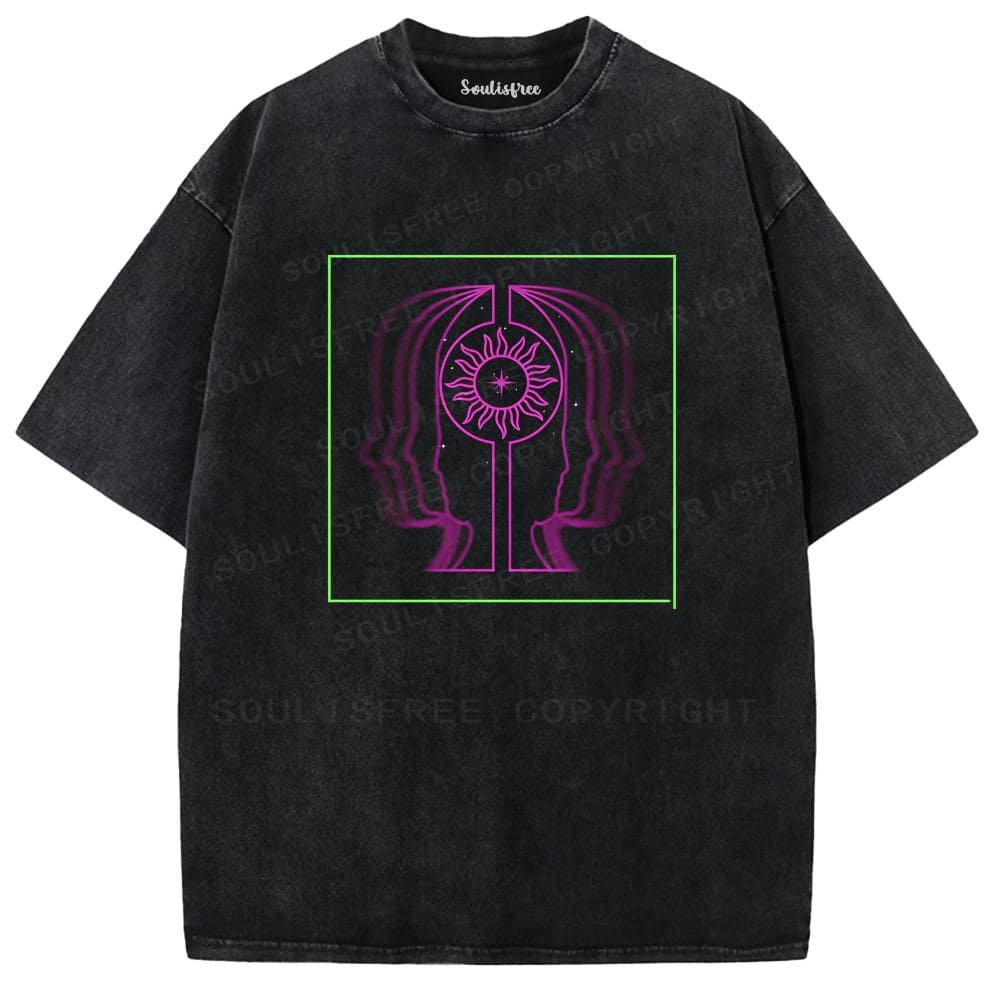 Designed Soulisfree Wander into Dream Spores Artistic Washed Tee | Soulisfree