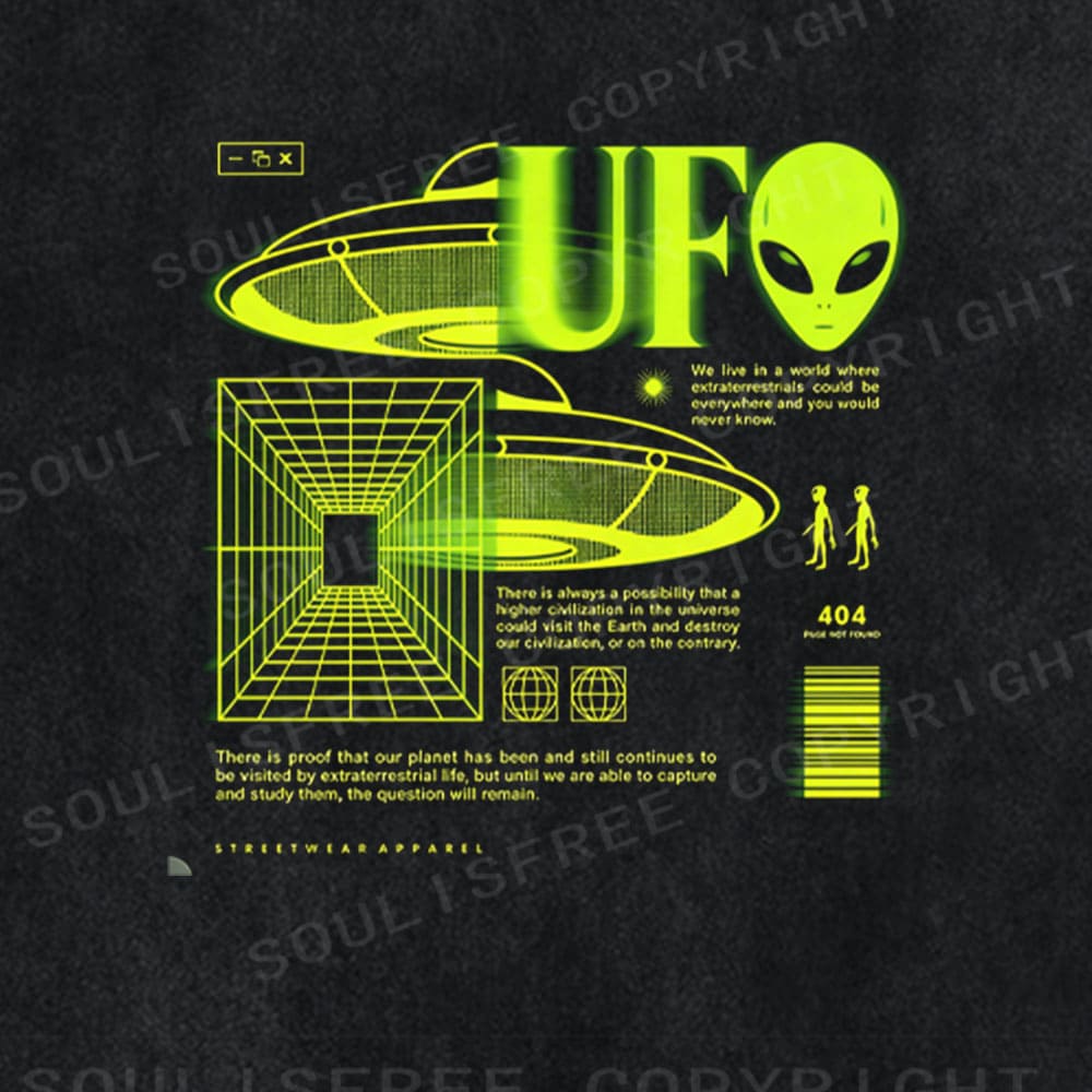 Soulisfree Neon Cortex Creative Pulse Illusion Washed Tee